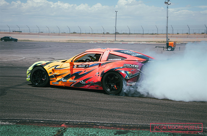 Generic image of car tyre burnout