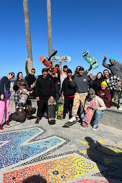 Chad Caruso with his supporters