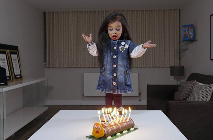 Jyoti surprised with a birthday cake