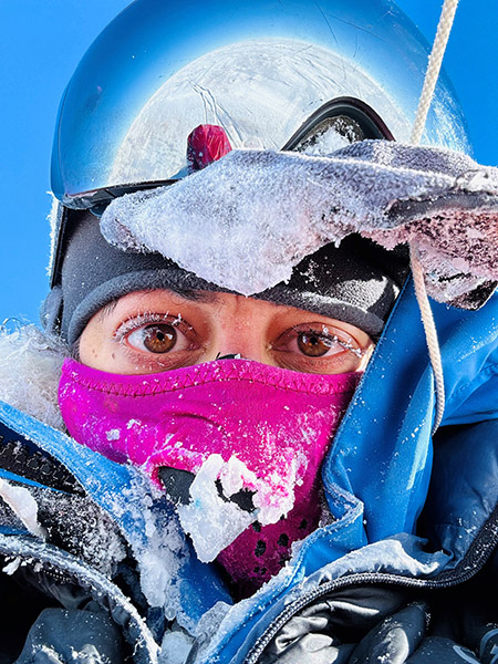 Polar Preet eyes and blue sky