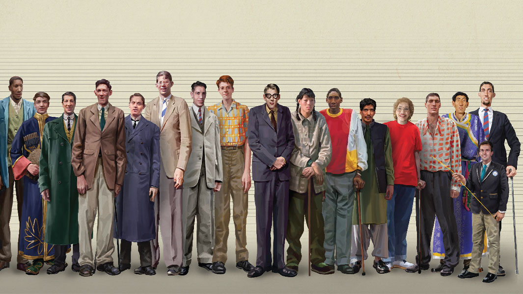 Illustration of the world's tallest peoplen ever