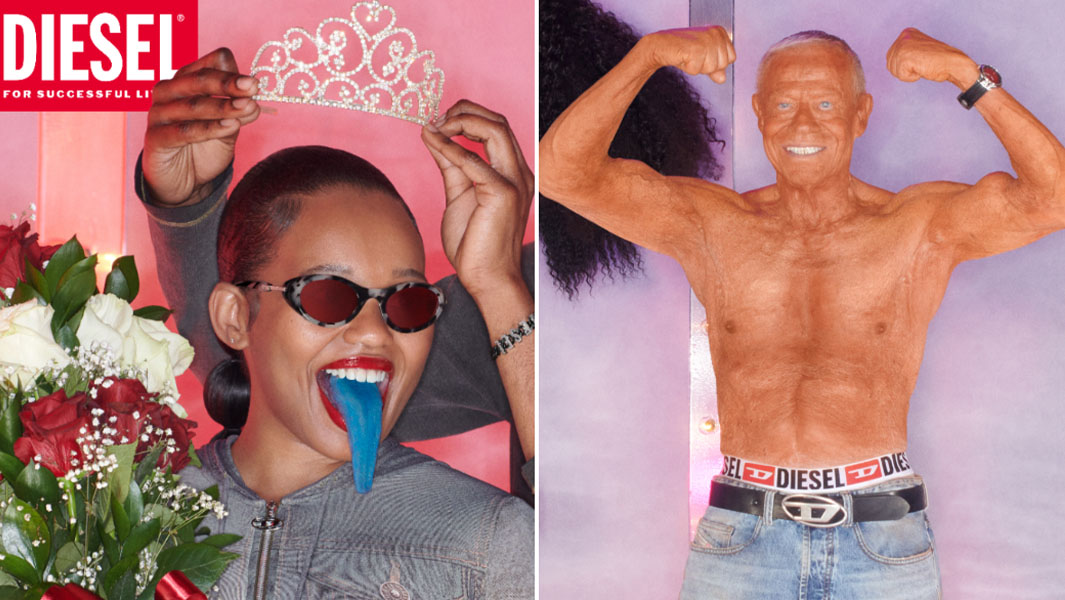diesel campaign split image chanel and jim