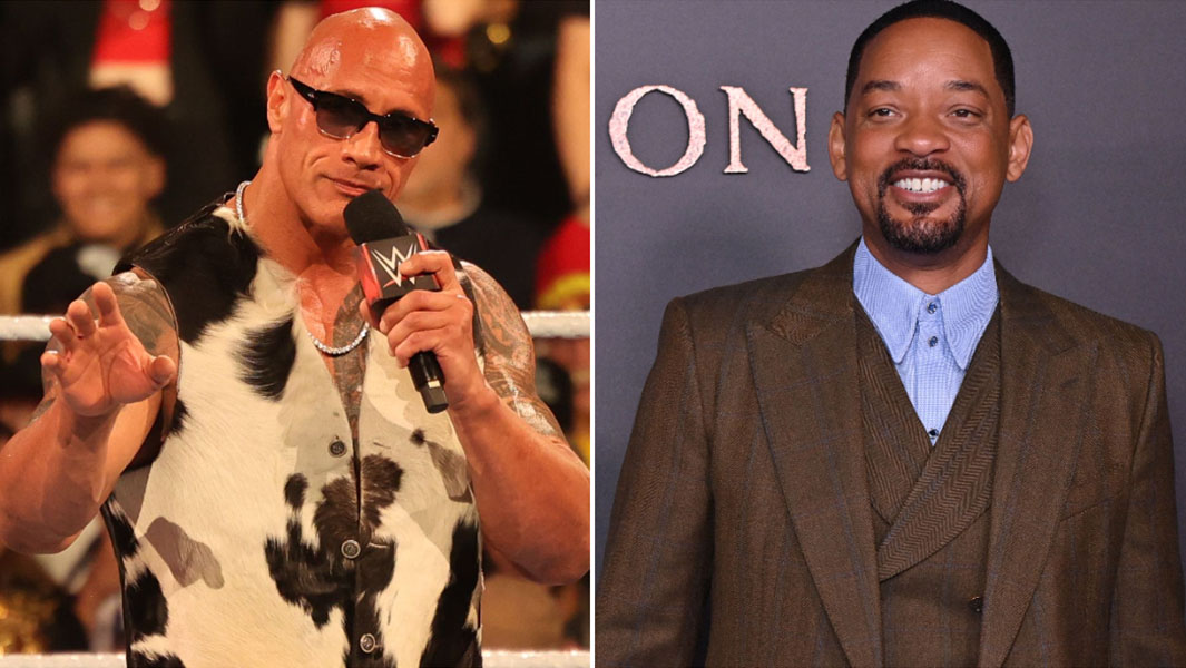 the rock and will smith split image