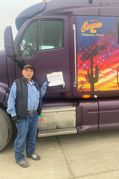 doyle archer with his truck