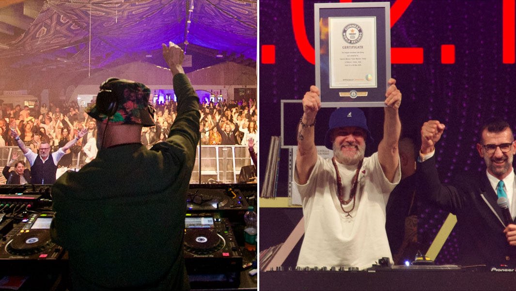 split image of DJ Faber