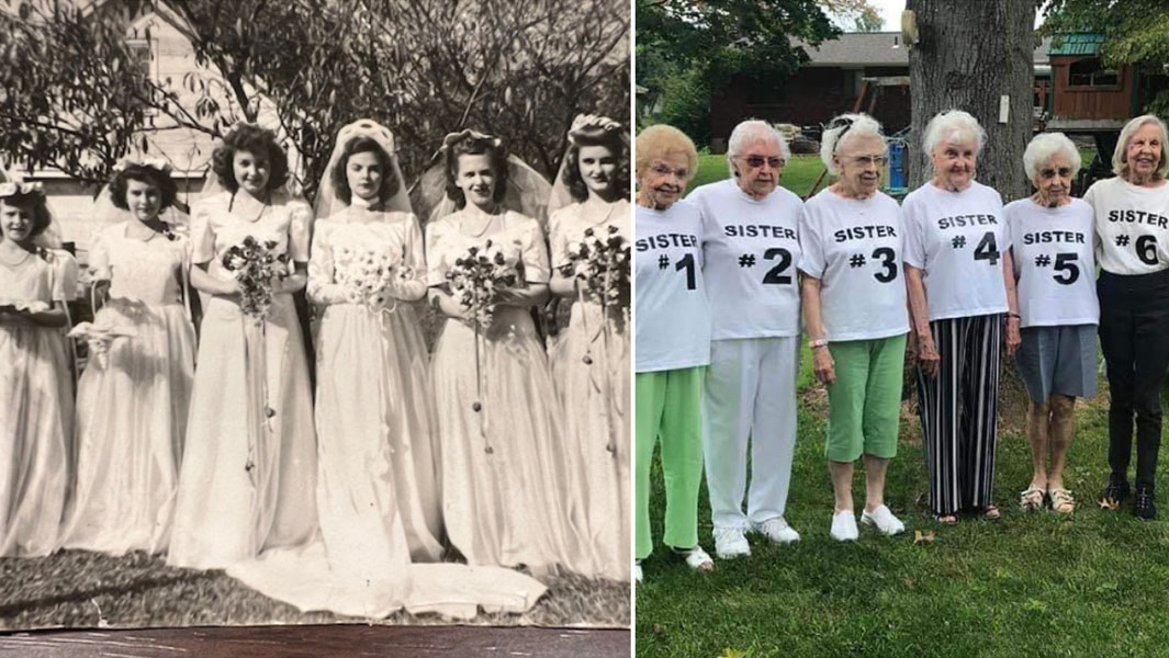 split image of Overall sisters