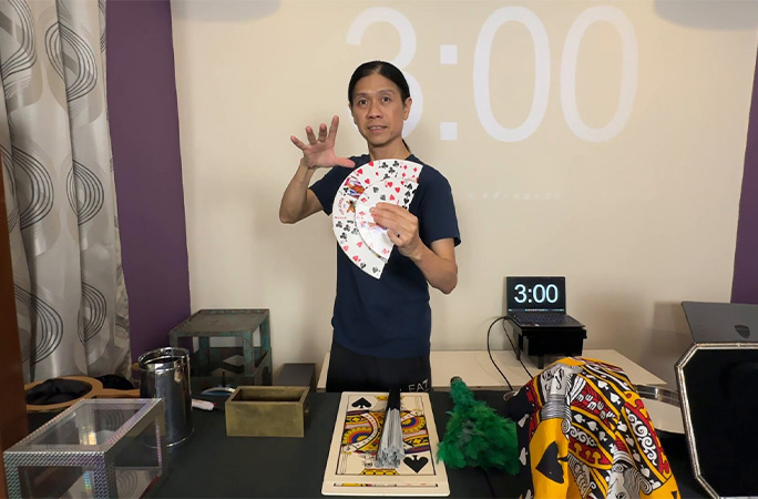 Avery Chin performed 17 tricks in 3 minutes