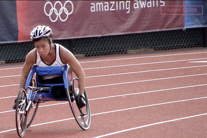 Kanya on wheelchair racing
