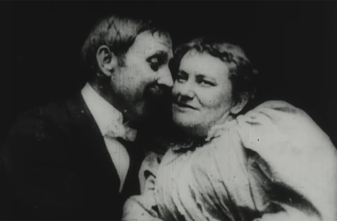 The first screen kiss was filmed in 1986