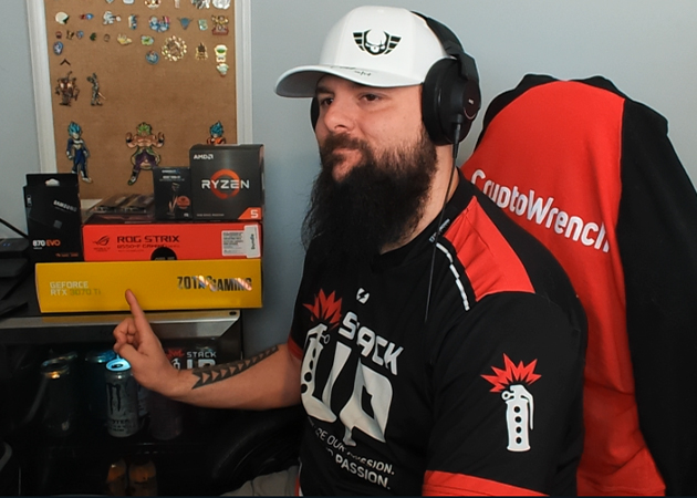Justin sitting in gaming chair