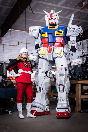DePetrilloand cosplayers standing