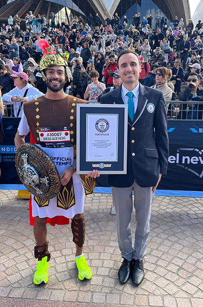 fastest marathon as a roman soldier