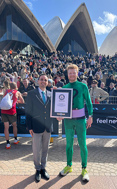fastest marathon dressed as a supervillain