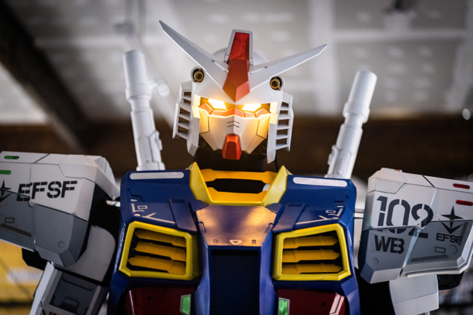 Gundam eyes looking at camera