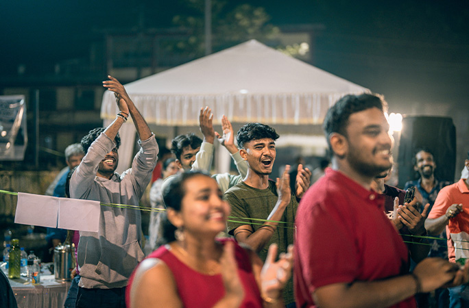 Crowd cheering