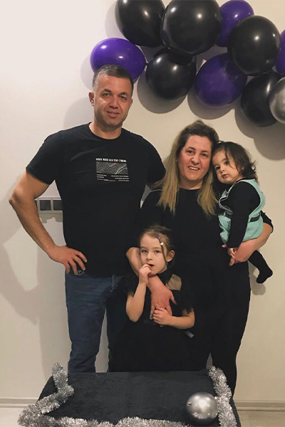 Osman with his wife and daughters