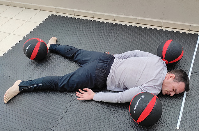 George collapsed on the floor