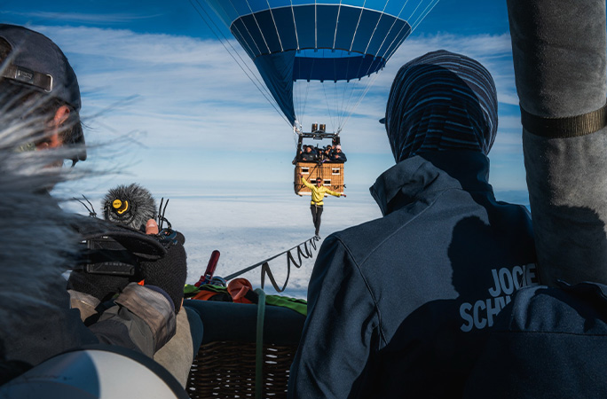 Lukas walking towards the camera