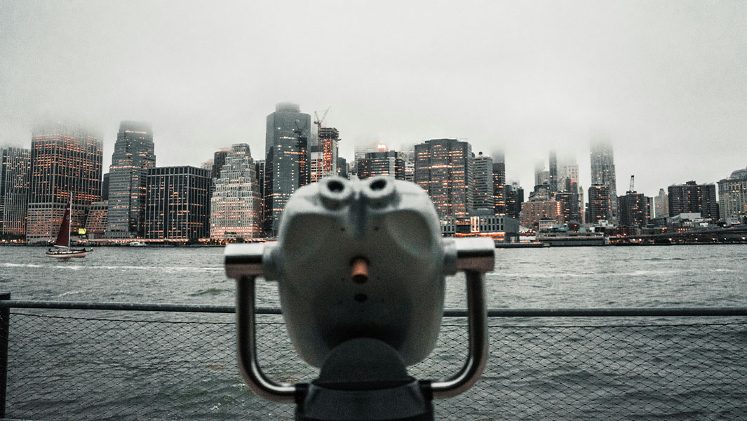 View from a viewing deck in New York City
