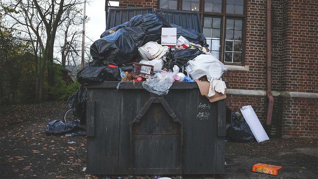 Bin full of trash