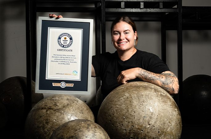 Nicole with her GWR certificate
