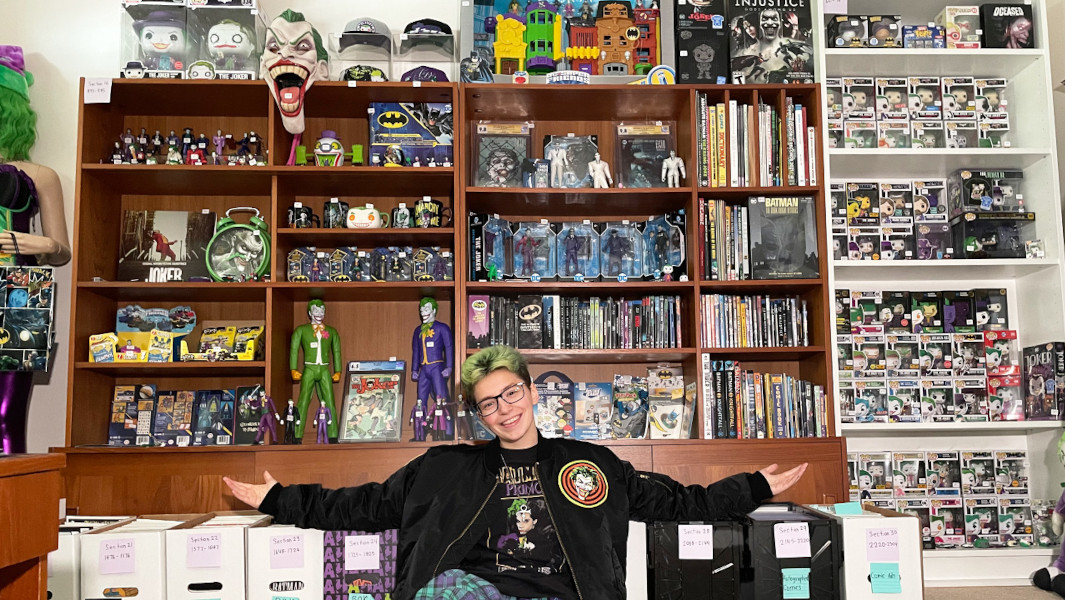 Megan Pierce showing off her collection 