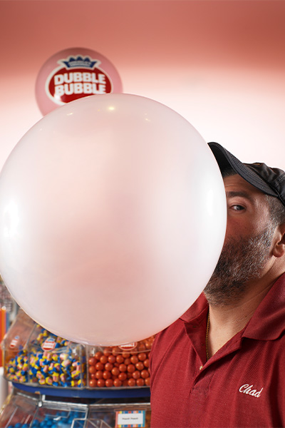 the bubble reaching a huge size