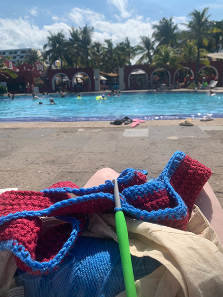 Longest crochet scarf pool