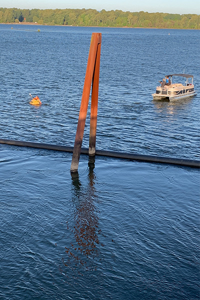 Gary followed by his support boat