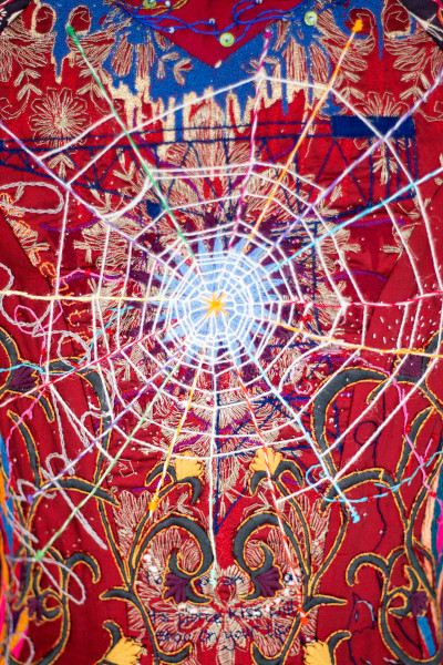Spiderweb embroidery