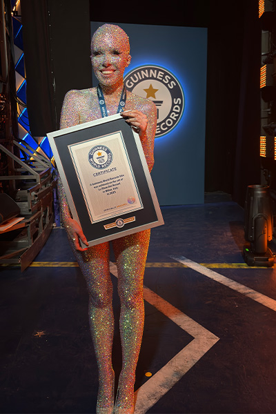 Holly with her GWR certificate