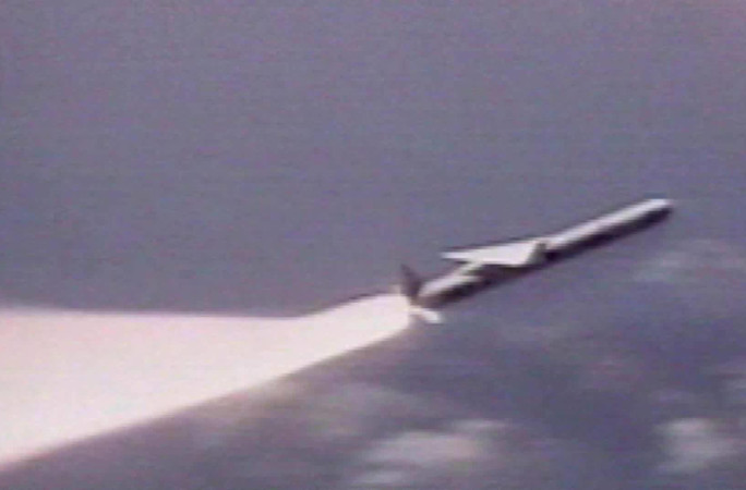 The rocket taking off