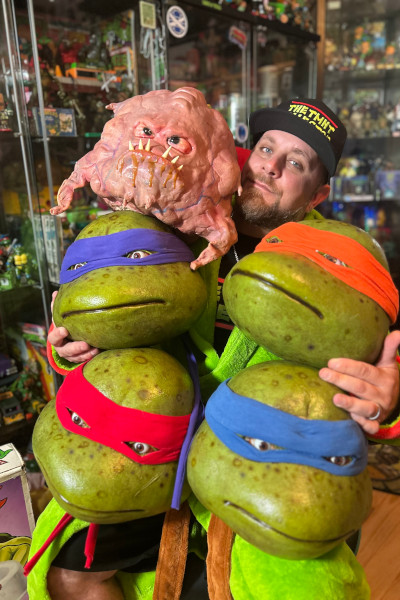 Smiling with TMNT heads