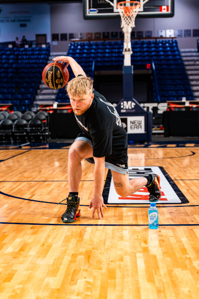 Tristan dribbling the ball