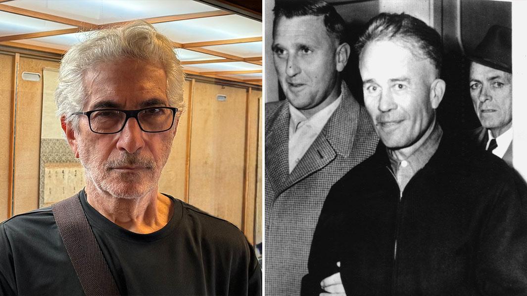 split image of Harold Schechter and Ed Gein