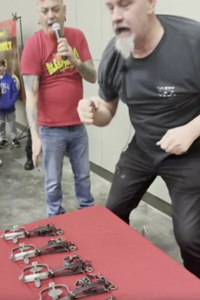 Casey pumping his fists after finishing