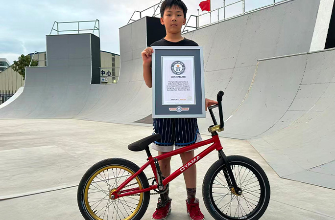the highest bicycle backflip record holder with certificate