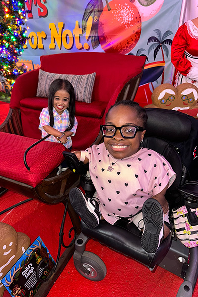 Jyoti and Wildine posing