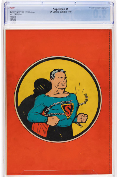 Back cover of Superman number 1