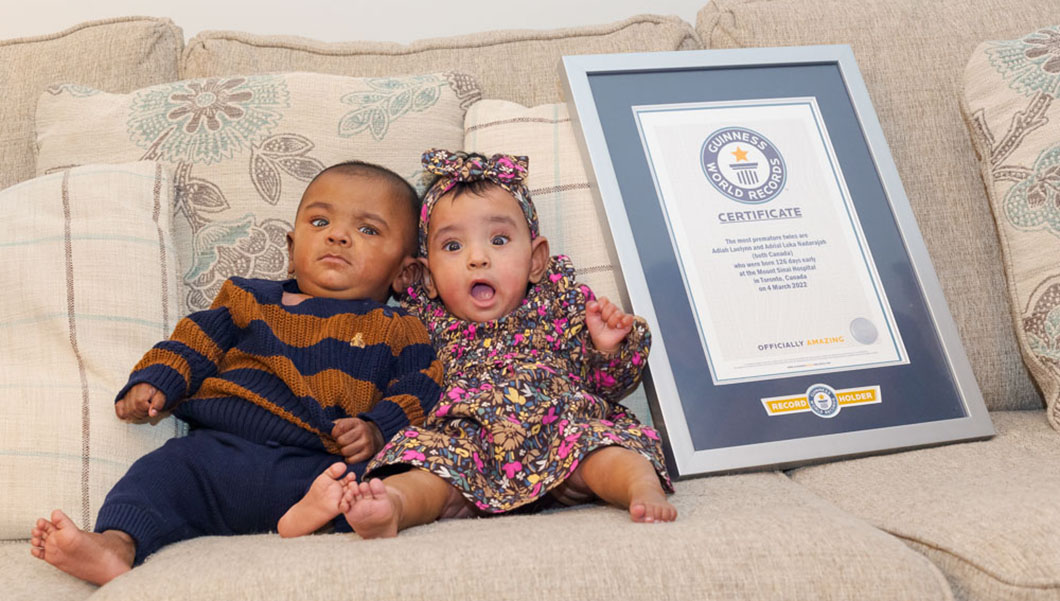 Most premature quadruplets smiling