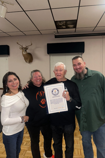 Bill, Jess, Ryan, and their GWR certificate