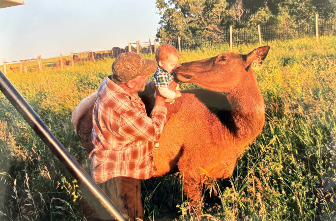 Beauty kissing a baby