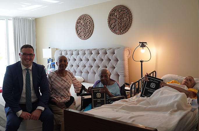 Lyle and Eleanor with Angela and Ben Meyers from LongeviQuest