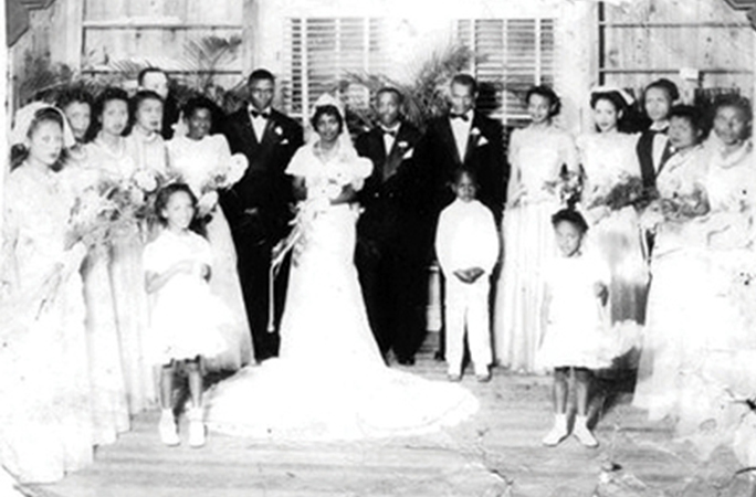 Lyle and Eleanor on their wedding day
