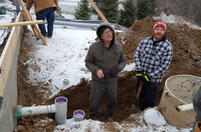 Ross working outside
