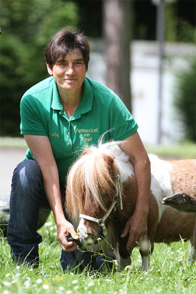 Pumuckel with his owner Carola