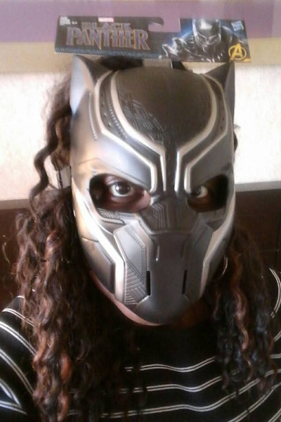 Tyesha in her Black Panther mask