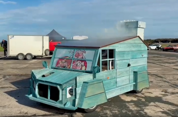 Close up of the front of the shed