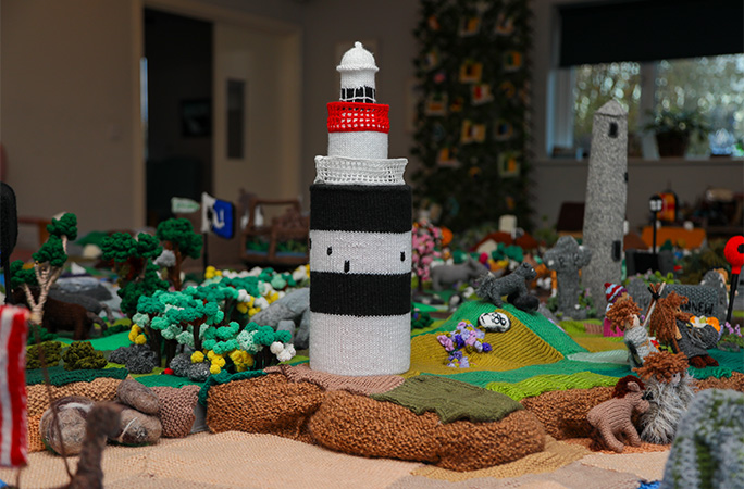 knitted lighthouse