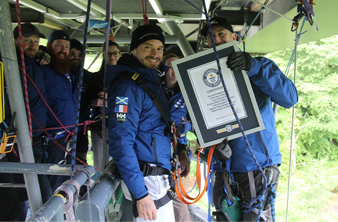 record holder being given his GWR certificate